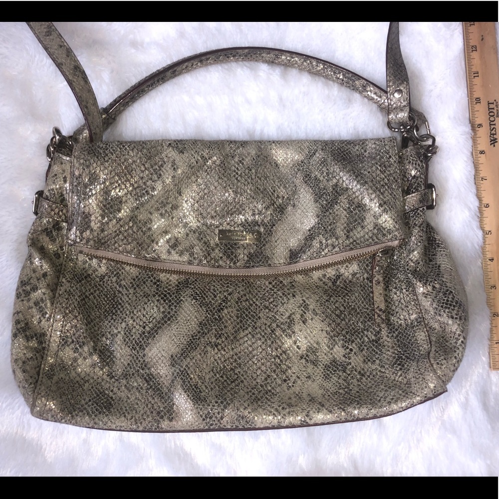 Kate Spade Gold Leather Hobo Crossbody Purse